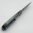 Poikilo Blade Gecko S1.1 Titanium Handles w/ Blue Ti Accents & Satin M398