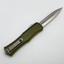 Microtech Knives Mini Hera Satin Double Edge M390MK w/ OD Green Handle 1702M-4OD