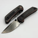 Reate Knives PL-XT Black/Red Micarta & DLC Damascus