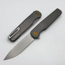 Tactile Knife Rockwall Flipper V2 w/ Darkwash Handles & Satin MagnaCut