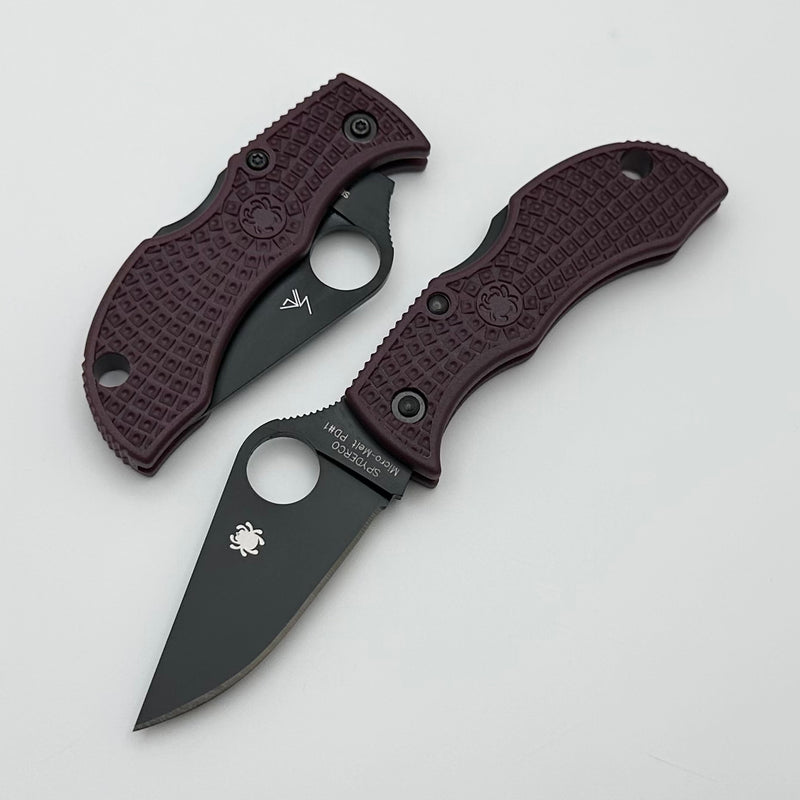 Spyderco Manbug Burgundy FRN w/ Micro-Melt PD1 Sprint Run MBBGBKP