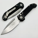 Microtech Knives LUDT Gen III Stonewash Drop Point w/ Black Handle 1135-10