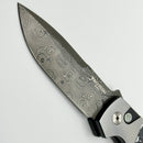 Pro-Tech ATCF Monochrome Custom Two Tone DLC 416 Steel w/ White Storm Fat Carbon Inlays & Black Lip Pearl Button w/ Chad Nichols Virus Damascus "Enthusiant" 2023 Edition PRE OWNED