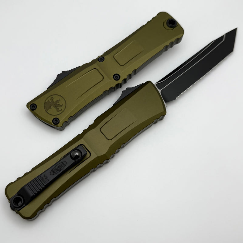 Microtech Knives Combat Troodon Gen III Black Full Serrated Tanto w/ OD Green Handle 1144-3OD