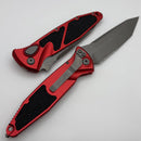 Microtech Socom Elite Auto w/ Apocalyptic T/E Partial Serrated & Red Handle 161A-11APRD