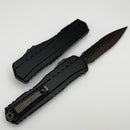 Microtech Cypher II DLC Part Serrated Shadow Signature Series 1242-2DLCTSH