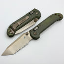 Marfione Select Microtech LUDT Ram-Lok w/ Antique Green Slab Side Titanium Handles w/ Bronze Accents & Full Serrated Bronze Tanto 1136RLS-15MS1
