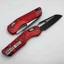 Microtech Knives MSI RAM LOK Red Aluminum Frag Handles & Two Tone Black M390MK 210-1FRRD