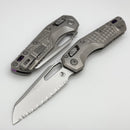 Microtech Marfione Select MSI RAM LOK Frag Titanium Handles w/ Double Vapor Blast & Purple Accents & Full Serrated Stonewash M390MK 210-12FRMS3