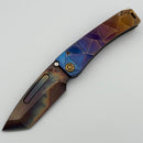Medford Marauder Full Size Stained Glass Sculpted Titanium Handles w/ 0.26" Vulcan S45 Tanto