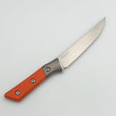 Microtech Boning Knife Ember G-10/Titanium Bolster Handle w/ Stonewash M390MK 3100B-10EM