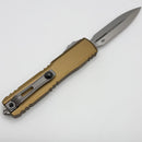 Grenade Blem Microtech Ultratech Gen IV D/E Stonewash Standard w/ Tan Handle 11224-10TA