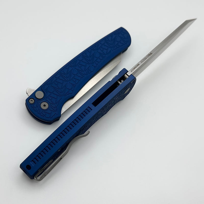 Pro-Tech Malibu Blue Nexus Handle & Stonewash MagnaCut Reverse Tanto Blade 5405-BLUE Nexus