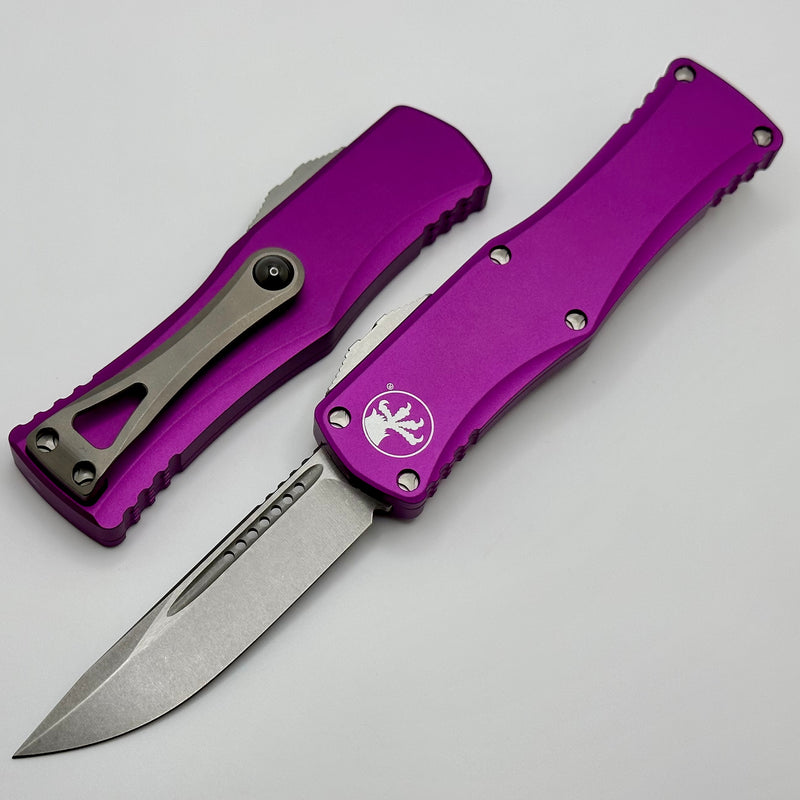 Microtech Hera Single Edge Stonewash Standard & Violet 703-10VI