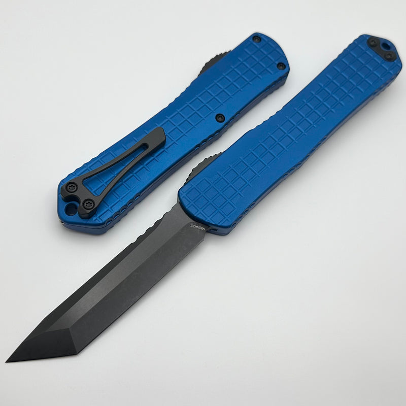 Heretic Knives Manticore X Blue Frag Handle & DLC Tanto MagnaCut H031F-6A-BLU