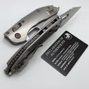 Microtech Marfione Select Manual Stitch RAM LOK Titanium Handles & Stonewash M390MK w/ Double Vapor Blast & Flamed Accents 169RL-10MS4