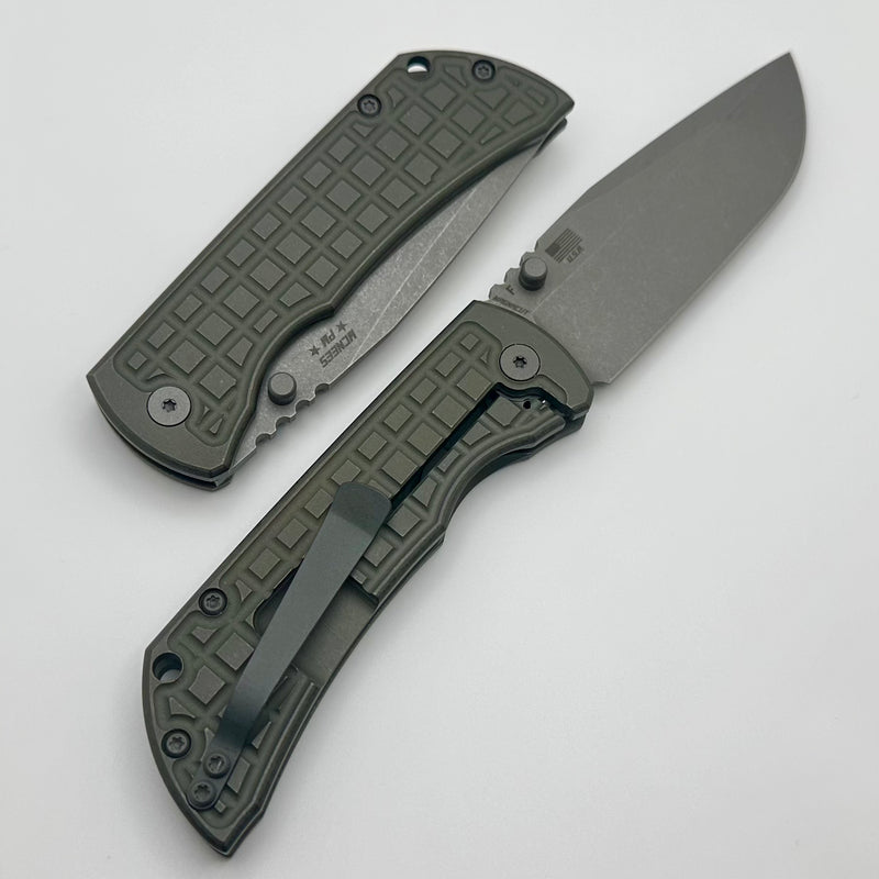 McNees Performance Machined Mac 2 3.5" Green & Bronze Atomic Frag w/ Matte Stonewash MagnaCut