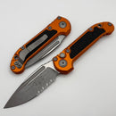 Microtech Knives LUDT Gen III Apocalyptic Partial Serrated Drop Point w/ Orange Handle 1135-11APOR