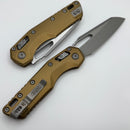Microtech Knives MSI RAM LOK Tan Fluted Aluminum & Apocalyptic M390MK 210-10APFLTA