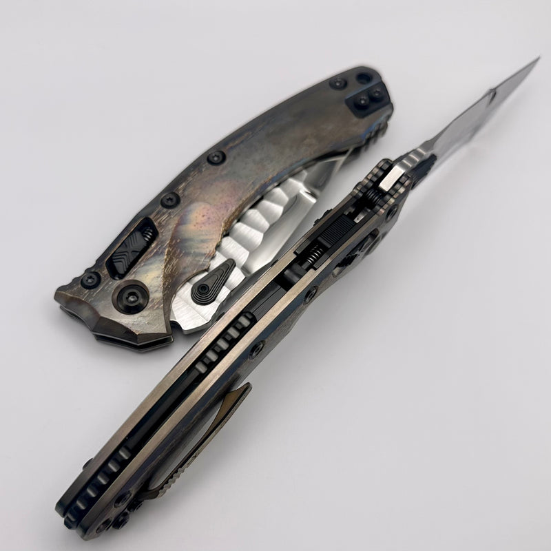 Marfione Custom Knives & Borka Blades Amphibian RAM-LOK Diamondwash Rock Star M390 & Cosmic Titanium w/ DLC Two Tone Hardware