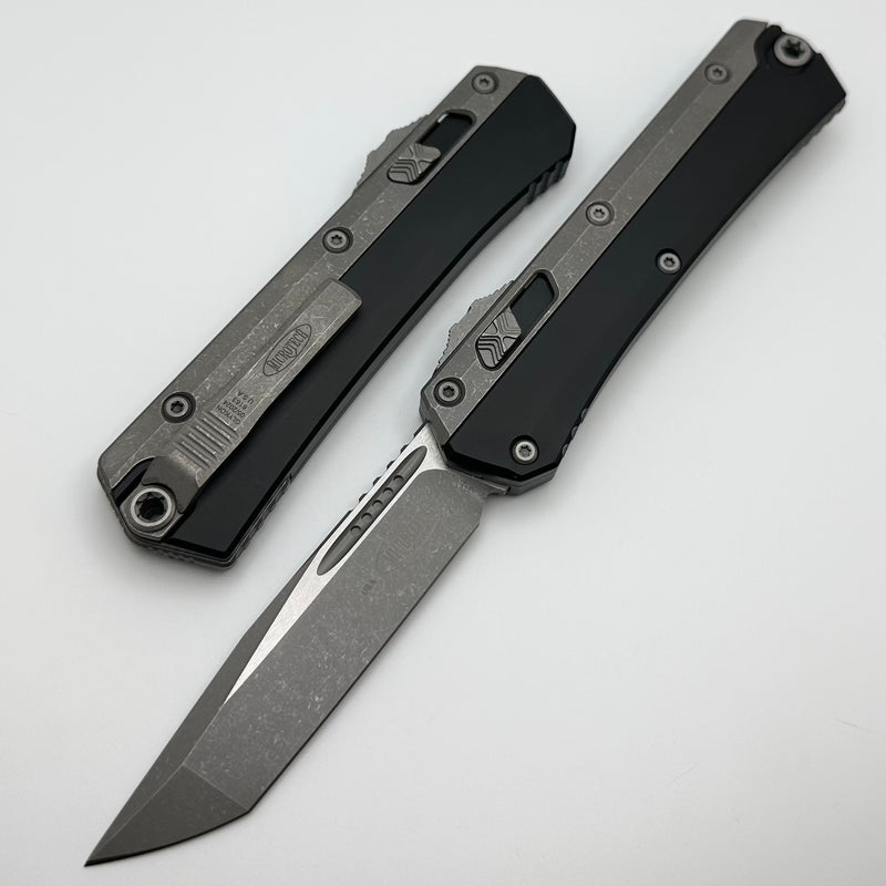 Microtech Glykon Apocalyptic Standard Tanto w/ Bead Blast Overlay 185-10AP