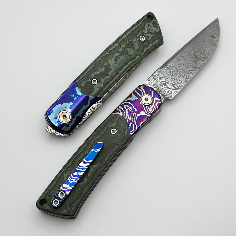 Reate Knives Tribute w/ MokuTi Bolsters & Jungle Wear Fat Carbon w/ Damasteel