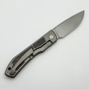 Uldanov Custom Knives Sierra w/ Milled Titanium/Purple Haze Carbon Fiber Inlays & MagnaCut Front Flipper