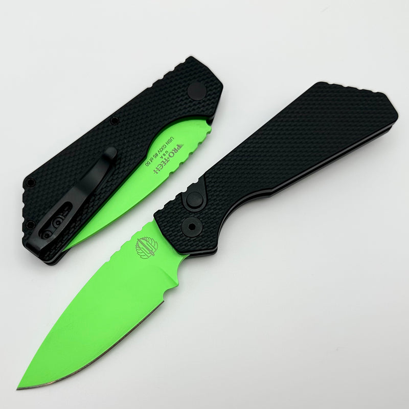 Pro-Tech PT Plus USN GXIV Aluminum Handle w/ Black Hardware & Cerakote Green MagnaCut Blade USN Special