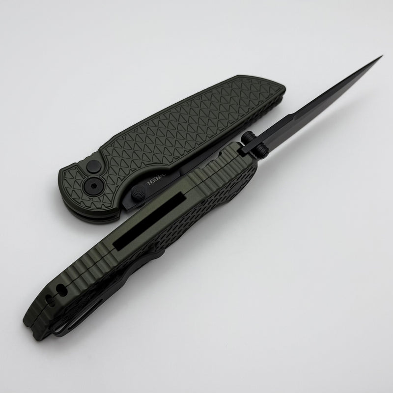 Pro-Tech TR-3 Integrity Manual Green Relic Aluminum Handles w/ DLC S35 INT106-Green