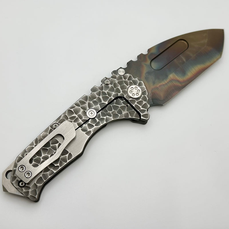 Medford Knife Praetorian T Vulcan S45 Tanto & Bead Blast Silver Peaks & Valleys Handles