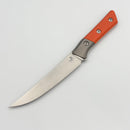 Microtech Boning Knife Ember G-10/Titanium Bolster Handle w/ Stonewash M390MK 3100B-10EM