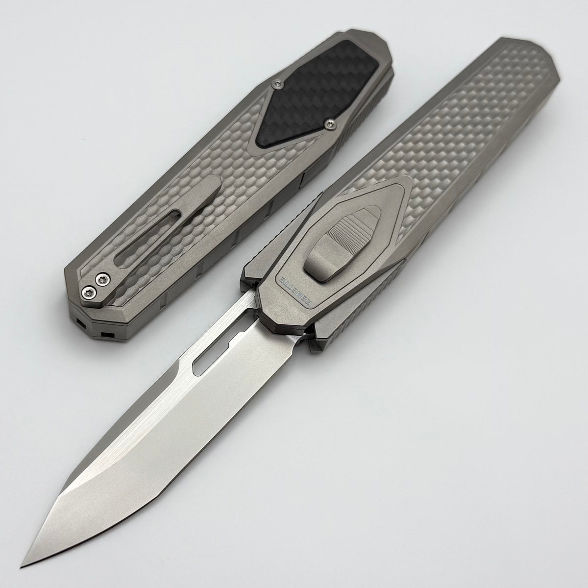 Remette RT Swordfish Titanium Handle w/ Carbon Fiber Inlay & Tanto M39 Remette RT Swordfish Titanium Handle w/ Carbon Fiber Inlay & Tanto M39