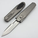 Remette RT Swordfish Titanium Handle w/ Carbon Fiber Inlay & Tanto M390 Manual OTF ZL101A1