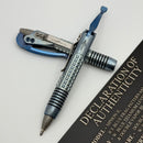 Marfione Custom Siphon Pen II Titanium Ice Blue Frag w/ Blue Accents