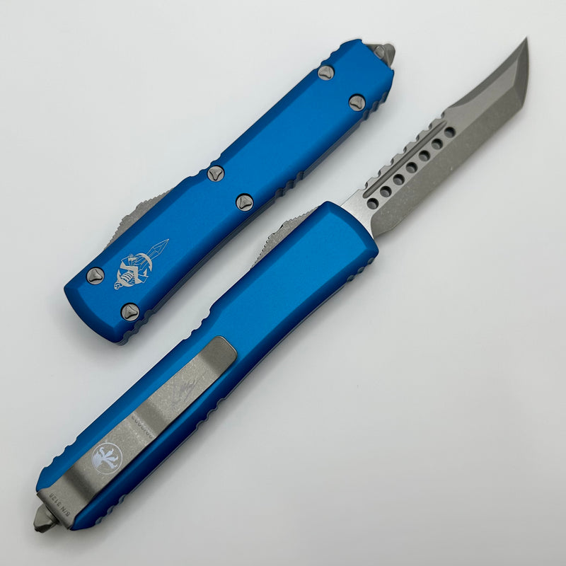 Microtech Ultratech Hellhound Apocalyptic Standard & Blue Signature Series 119-10APBLS