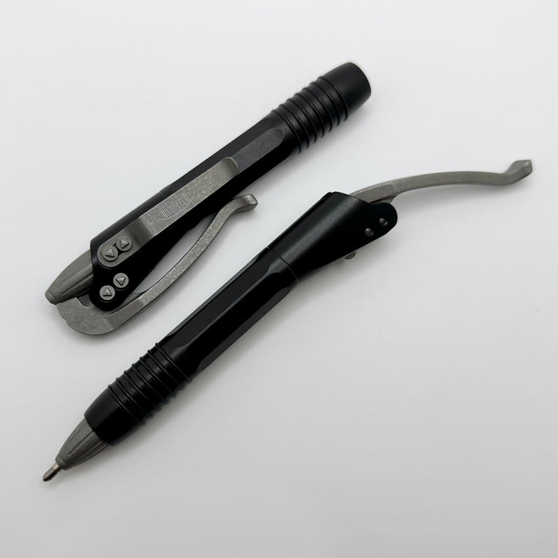 Microtech Siphon Ii Microtech Siphon Pen II Black Stainless Steel w/ Apocalyptic Internals