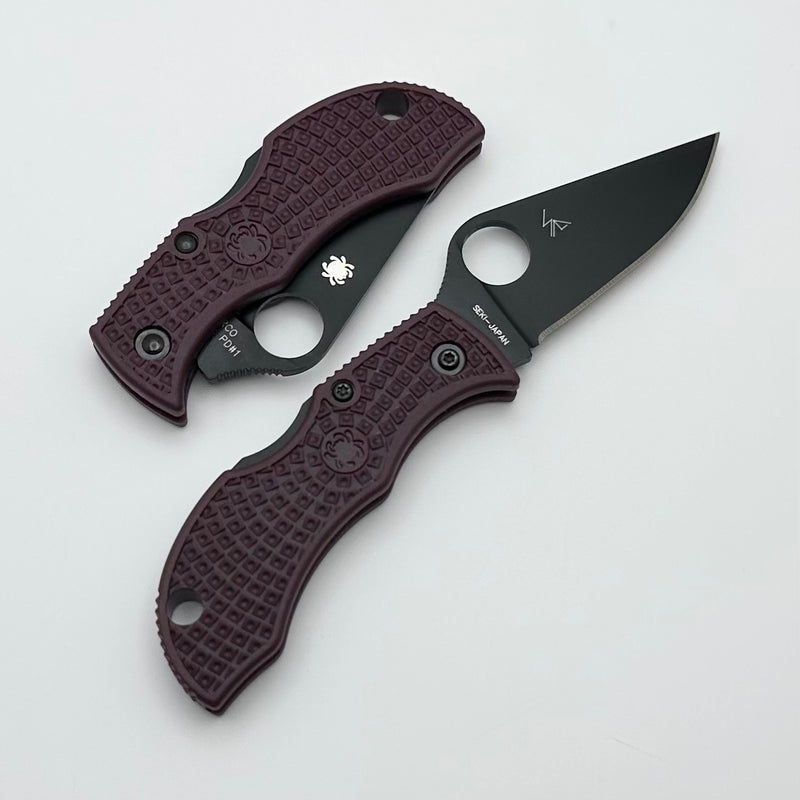 Spyderco Manbug Burgundy FRN w/ Micro-Melt PD1 Sprint Run MBBGBKP