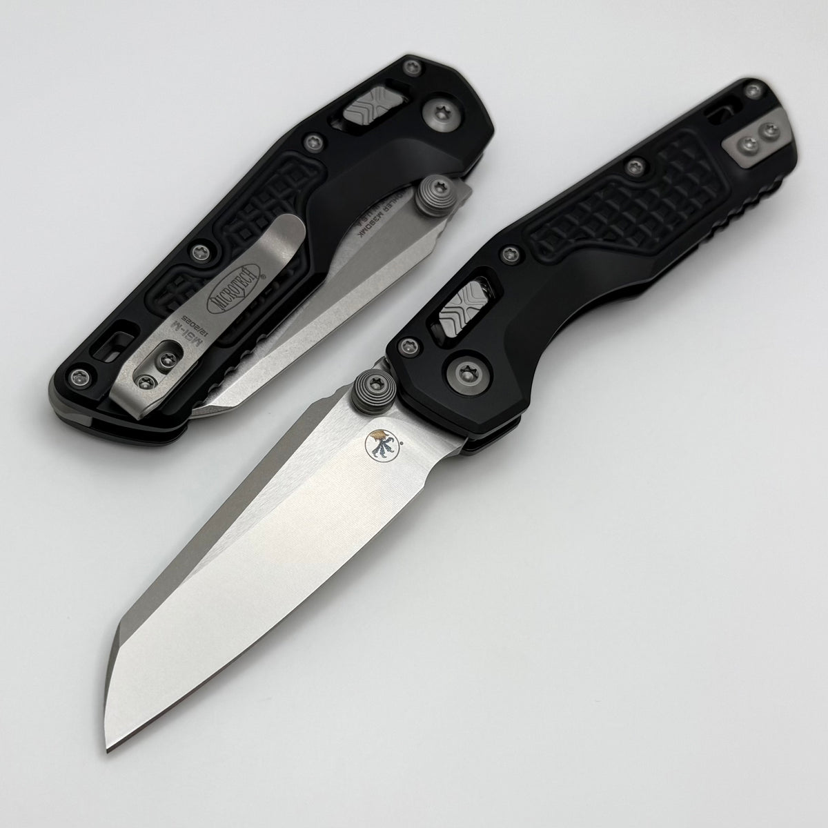 Microtech MSI RAM LOK Mini Black Frag Aluminum Handles w/ Stonewash M3