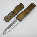 Microtech Knives Combat Troodon Gen III Stonewash Full Serrated Double Edge w/ Tan Handle 1142-12TA