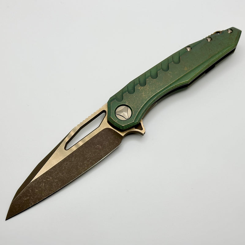 Marfione Custom Knives Sigil MK6 Antique Green & Bronzed Two-Tone Apocalyptic PRE OWNED S/N 013