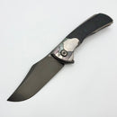 Blemish Tuya Knife Kharis Bead Blasted Integral handle w/ Marble Green Swirl Carbon Fiber/Black Timascus Overlays & DLC M390