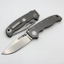Demko AD20.5 3V Clip Point & Smooth Titanium