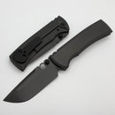 Chaves Knives Redencion 229 Gray PVD w/ Titanium Integral Handle w/ Magnetic Ti Inlays & Drop Point M390
