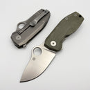 Spyderco SpyNano Flash Batch Micarta/Titanium & M398 C268MTIP