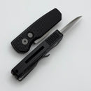 Pro-Tech Runt 5 w/ Textured Black Handle & Stonewash Wharncliffe MagnaCut R5305
