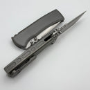 Chaves Knives Redencion 229 w/ Stonewash Titanium Integral Handle w/ Magnetic Ti Inlays & Belt Finish Drop Point M390