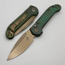 Microtech Marfione Select LUDT Gen III Antique Green Frag Titanium Handles & Bronze S/E 1135-13FRMS1