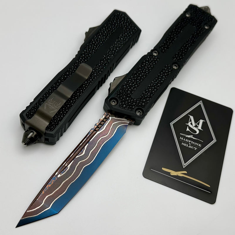 Microtech - Marfione Select Scarab 2 Gen 3 Blued Baker Forge Tanto w/ Stingray Inlaid Handle 1279-16MS1