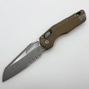 Microtech Knives MSI RAM LOK Dark Earth Polymer Injection Molded & Apocalyptic Partial Serrated M390MK 210T-11APPMDE