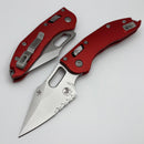 Microtech Knives Manual Stitch RAM LOK Fluted Red Aluminum & Partial Serrated M390MK 169RL-11FLRD